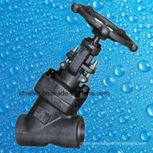 API602 2500lb Forged Steel A105 Y-Pattern Butt Welding Globe Valve